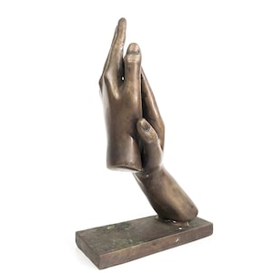 Bronze Clap Hands Sculpture, Two Hands, Bronze Statue, Abstract, Brass Decoration, Figure, Home Decor, Living Room Decor, Gifts