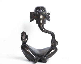 Ganesh statue 9.8" inch 25 cm, Ganesha idol, Hindu deity, Lord Ganesha, elephant god, spiritual decor, religious art, Vighnaharta, Ganpati
