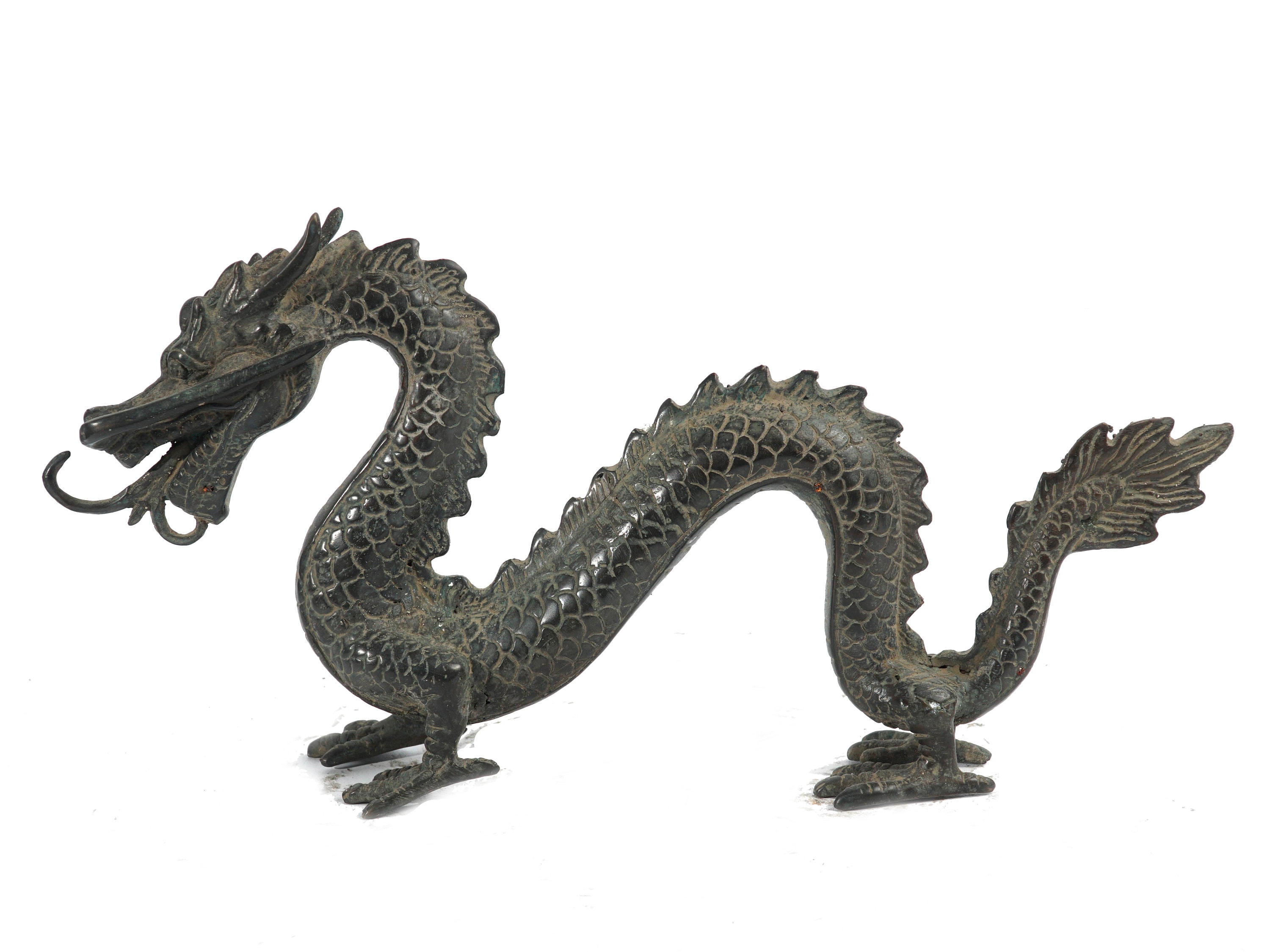 Bronze Antique Dragon Figure Sculpture, Dragon Figure, Chinese Dragon