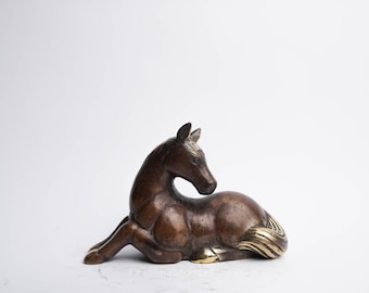 Bronzene Pferdeskulptur, Bronzestatue - Tierstatue - Bronze - 8 Zentimeter