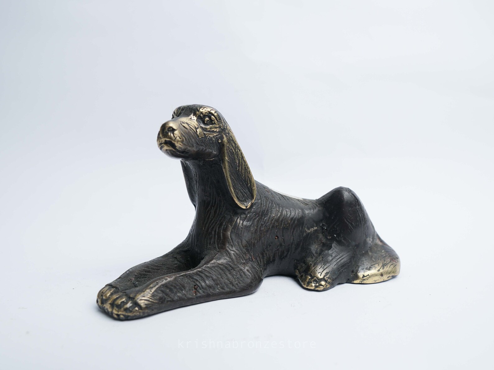 SALE Bronze Dog Statue Handmade Animal Dog Sculpture Bronze Statue Home