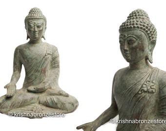 Buddha Statue, Buddha Figurine, Sculpture Brass Art, Meditation, Spiritual, Outdoor Decor, Handmade, Birthday, Bronze Sculpture, Gifts