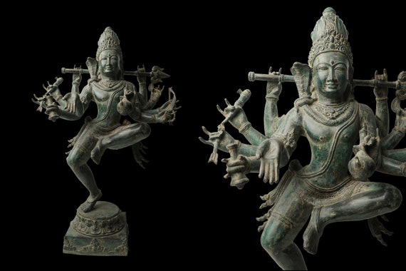 Lord Shiva, Dancing Shiva, Lord of Dance, Shiva Nataraja Idol, Temple Mandir, Hinduism, Temple Decor, Yoga Decor, 23.6" inch ( 60 cm )