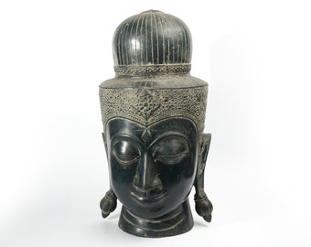 Large Buddha Head , Buddha bronze, Buddha Figurine, Buddha brass, Buddha sculpture, Room Decor, House Decor, Brass Sculpture, Outdoor