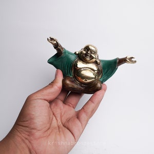 Bronze Happy Laughing Buddha, Buddha Sculpture, Happy Buddha, Ornament, Miniature, Housewarming, Home Decor, Birthday Gift, Christmas Gift