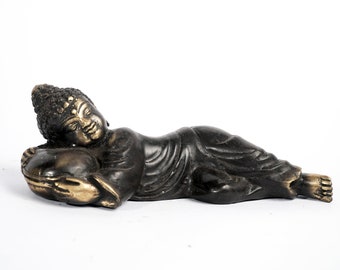 Bronze Sleeping Buddha Sculpture, Buddha Statue, Buddhist, Bronze Casting, Brass Decor, Handmade, Handicrafts, Home Decor, Gifts