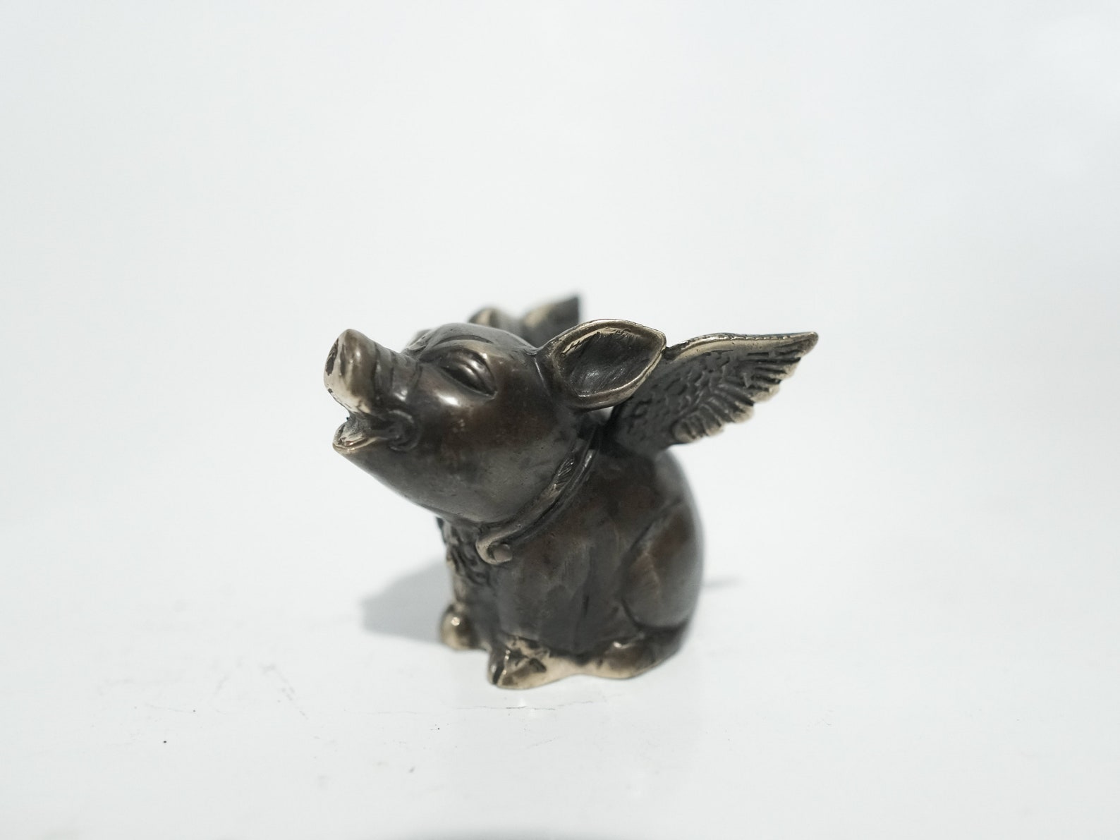SALE Flying Pig Statue Animal Handmade Statue Bronze Etsy