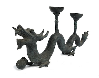 Drachen Skulptur Mit Kerzenhalter, Drachen Figur, Kerzenhalter, Drachen Ornament, Housewarming, Home Decor, Room Decor, Geburtstagsgeschenk