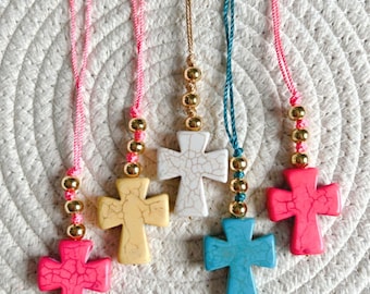 Adjustable Cross Car Charm: Rear View Mirror Ornament, Protection Gift