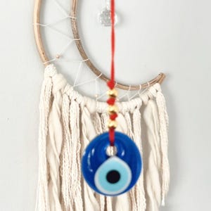 Evil Eye Car Rear View Mirror Charm: Adjustable Protection Ornament