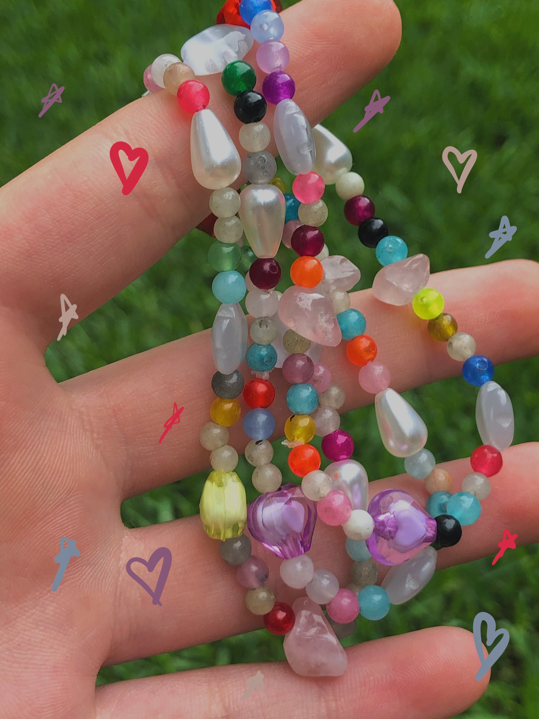 Mismatched beaded bracelet each one unique trendy and cute Etsy