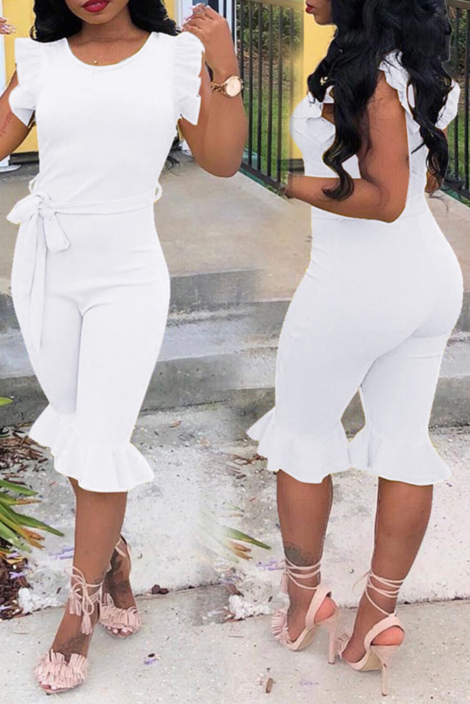 Classy White One Piece Jumpsuit Etsy