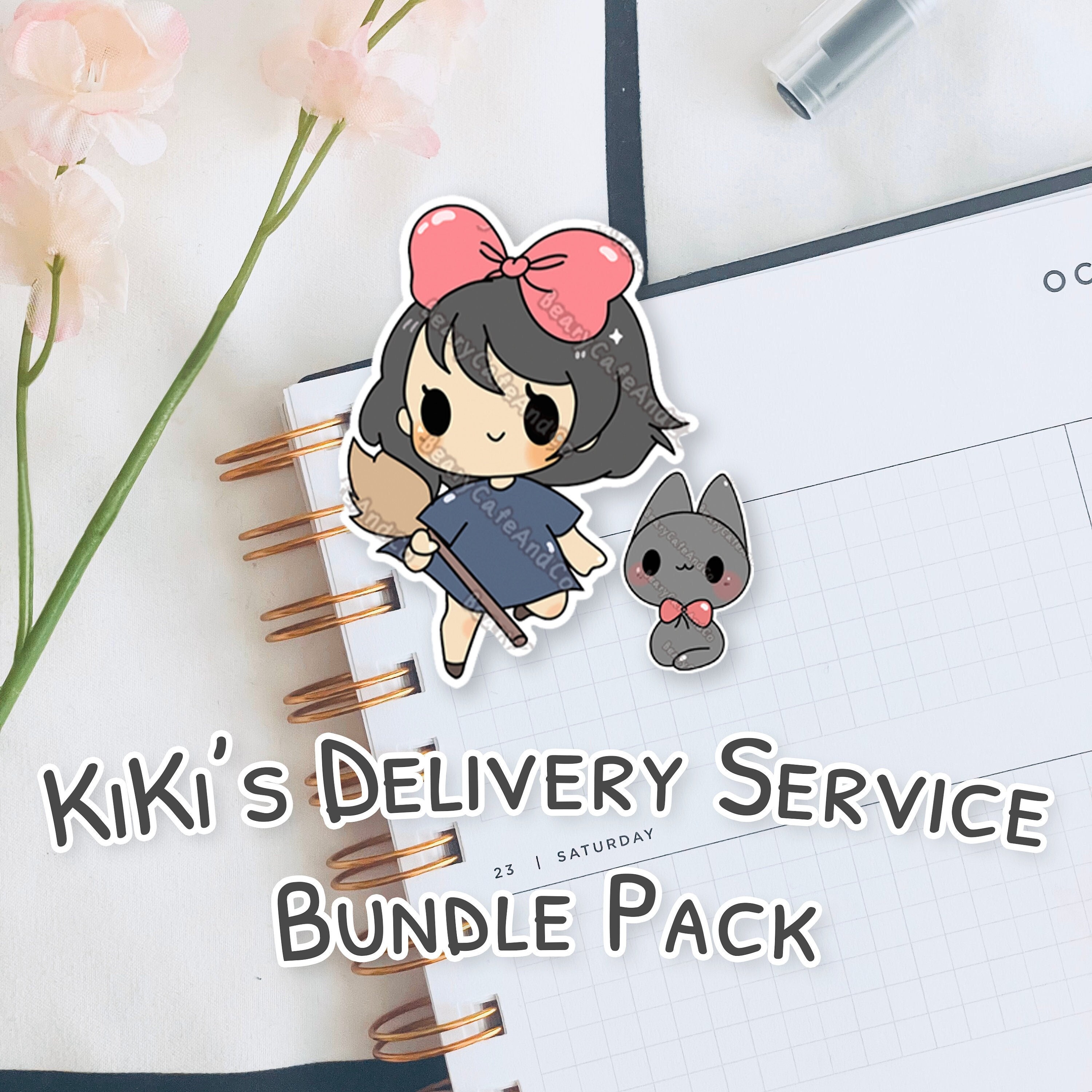 Kiki's Delivery Service Stickers for Cute Kawaii Journaling 