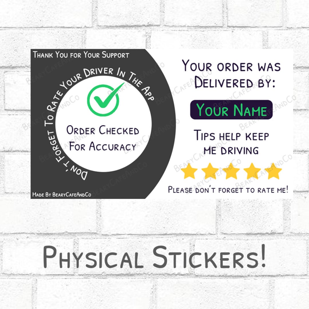 Deliveree Sticker Personalized PHYSICAL SHIPT Themed Delivery Stickers, 3.5 X 2 Stickers ...