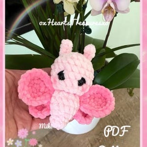 PDF PATTERN Little Chunky Butterfly crochet pattern, Cute butterfly pattern, Plush Butterfly crochet, Plush butterfly, Butterfly amigurumi x