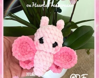 PDF ANLEITUNG Kleiner dicker Schmetterling Häkelanleitung, süße Schmetterling Anleitung, Plüsch Schmetterling gehäkelt, Plüsch Schmetterling gehäkelt, Schmetterling Amigurumi x