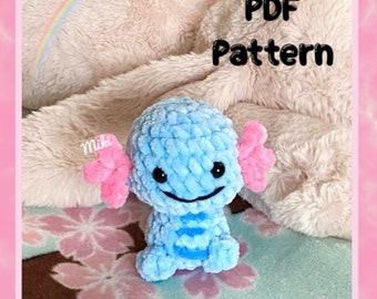 PDF Pattern Chunky Woopie crochet plush, cute crochet animal Plush Water animal amigurumi crochet pattern, amigurumi animal kawaii