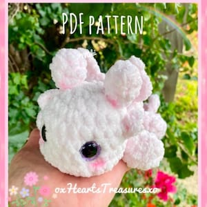PDF PATTERN ~  Pink Light Fury crochet plush,  Cute Fury stuffed animal, Amigurumi Light Fury plush, Plush Toothless amigurumi crochet