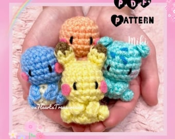 PDF Pattern TINY Starter friends crochet amigurumi plush pattern
