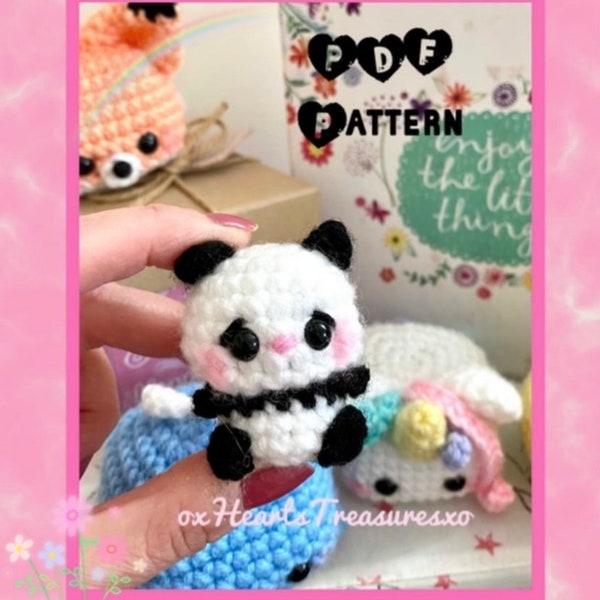 PDF Pattern:  Baby Panda crochet pattern, panda crochet, amigurumi panda plush, panda amigurumi pattern, ccute rochet panda pattern, kawaii