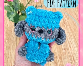 L0W SEW PDF Pattern bandit crochet pattern, plush animal crochet, Cute Raccoon amigurumi pattern, stuffed animal,  crochet bandit plush