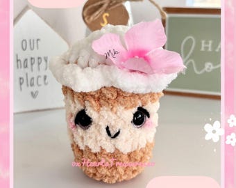 PDF PATTERN:  I L0VE Y0U A LATTE crochet pattern, coffee plush, plush latte coffee amigurumi pattern, cute coffee crochet, coffee pattern