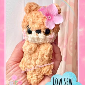 LÅG SÖMNAD PDF-mönster Liten vårutter virkmönster, söt plyschutter amigurumi-mönster, virkat uttermönster, sött uttergosedjur
