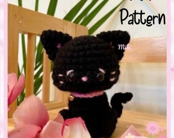 PDF PATTERN Black Kitty crochet pattern, Black cat crochet pattern, cute crochet cat, amigurumi cat pattern, plush kitty, amigurumi cat