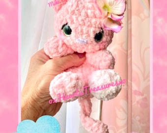 PDF PATTERN Cuddly Spring Kitty Snuggler crochet pattern, cute plush kitty amigurumi pattern, Cozy kitty snuggler,  Plush snuggler Baby