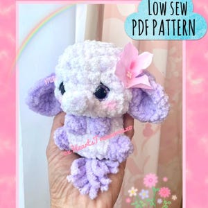 L0W SEW PDF Pattern Spring Elephant crochet pattern, Plush Elephant amigurumi pattern, amigurumi Elephant pattern, Cute crochet Elephant