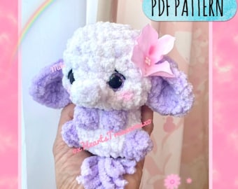 L0W SEW PDF Pattern Spring Elefant Häkelanleitung, Plüsch Elefant Amigurumi Anleitung, Amigurumi Elefant Anleitung, Süßer Elefant gehäkelt