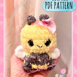 L0W SEW PDF Pattern Spring Bee Häkelanleitung, Plüsch Biene Amigurumi Schnittmuster, Amigurumi Bee Schnittmuster, Crochet Bee Stofftier, Süße Biene
