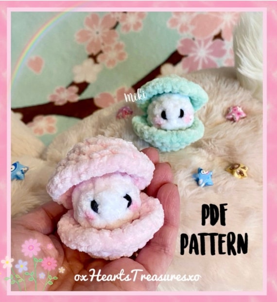 Shell Pear Pattern Clam With Pearl Crochet Pattern
