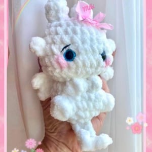 PDF PATTERN ~ Spring Light Fury crochet plush, dragon stuffed animal, Amigurumi Light Fury plush, Plush Toothless crochet dragon
