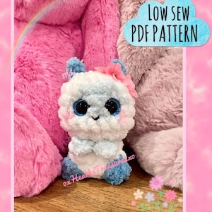 L0W SEW PDF Pattern TINY Spring Yeti crochet pattern, Crochet Yeti pattern, Cute Yeti amigurumi pattern, stuffed animal, abominable snowman