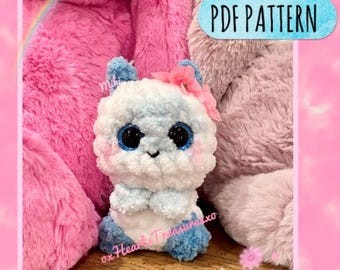 L0W SEW PDF Pattern TINY Spring Yeti crochet pattern, Crochet Yeti pattern, Cute Yeti amigurumi pattern, stuffed animal, abominable snowman