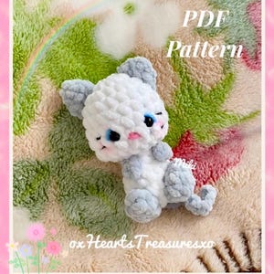 PDF Pattern DREAMY KITTY plush, cute cat crochet pattern, amigurumi cat pattern, cat amigurumi pattern, cute Kitty crochet, crochet kitty