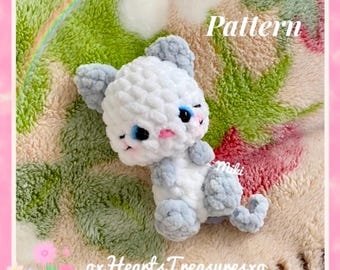 PDF Pattern DREAMY KITTY plush, cute cat crochet pattern, amigurumi cat pattern, cat amigurumi pattern, cute Kitty crochet, crochet kitty