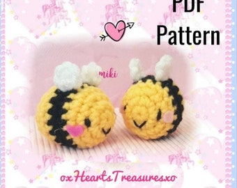 PDF Pattern Cute Biene Häkelanleitung, süßes Bienen Häkelmuster, süße Biene, süßes Häkelmuster, süße Biene, süßes Häkelmuster, süßes Häkelmuster