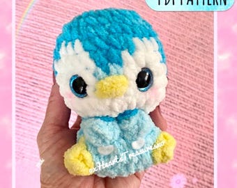 L0W SEW PDF Pattern Penguin plush, cute animal crochet pattern, amigurumi penguin stuffed animal toy, penguin pattern, kawaii amigurumi