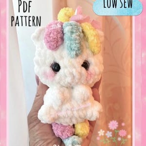 PDF PATTERN Spring Unicorn crochet pattern, Plush unicorn amigurumi pattern, crochet unicorn plushie, unicorn stuffed animal, unicorn toy
