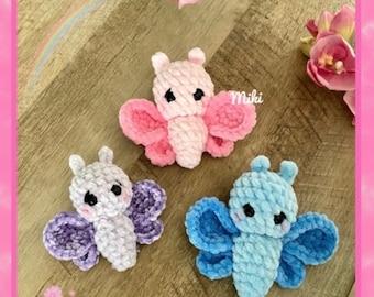 Little CHUNKY Butterfly plush,  Plush butterfly crochet, amigurumi butterfly, Cute colorful butterfly plush, chunky butterfly amigurumi toy