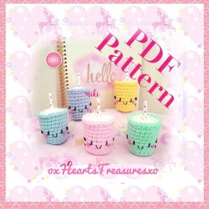 PDF Pattern Boba amigurumi, plush boba crochet pattern, Cute bubble tea, boba plush, amigurumi boba, crochet boba amigurumi pattern