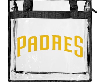 Torba Padres Clear Tote Bag: Torba stadionowa z zamkiem błyskawicznym i przewieszoną przez ramię