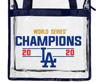 1 Los Angeles Dodgers Logo Clear Zippered Stadium Security Tote Bag with  Handles