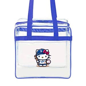 LA Kitty Dodgers Bags Klare Stadion Einkaufstasche mit Reißverschluss oben