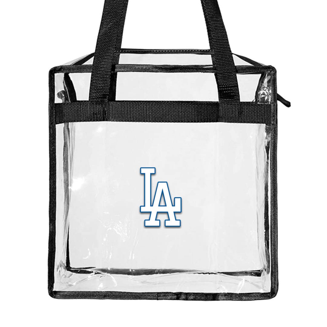 LA Dodgers Clear Stadium Tote Bag: Zippered Messenger With