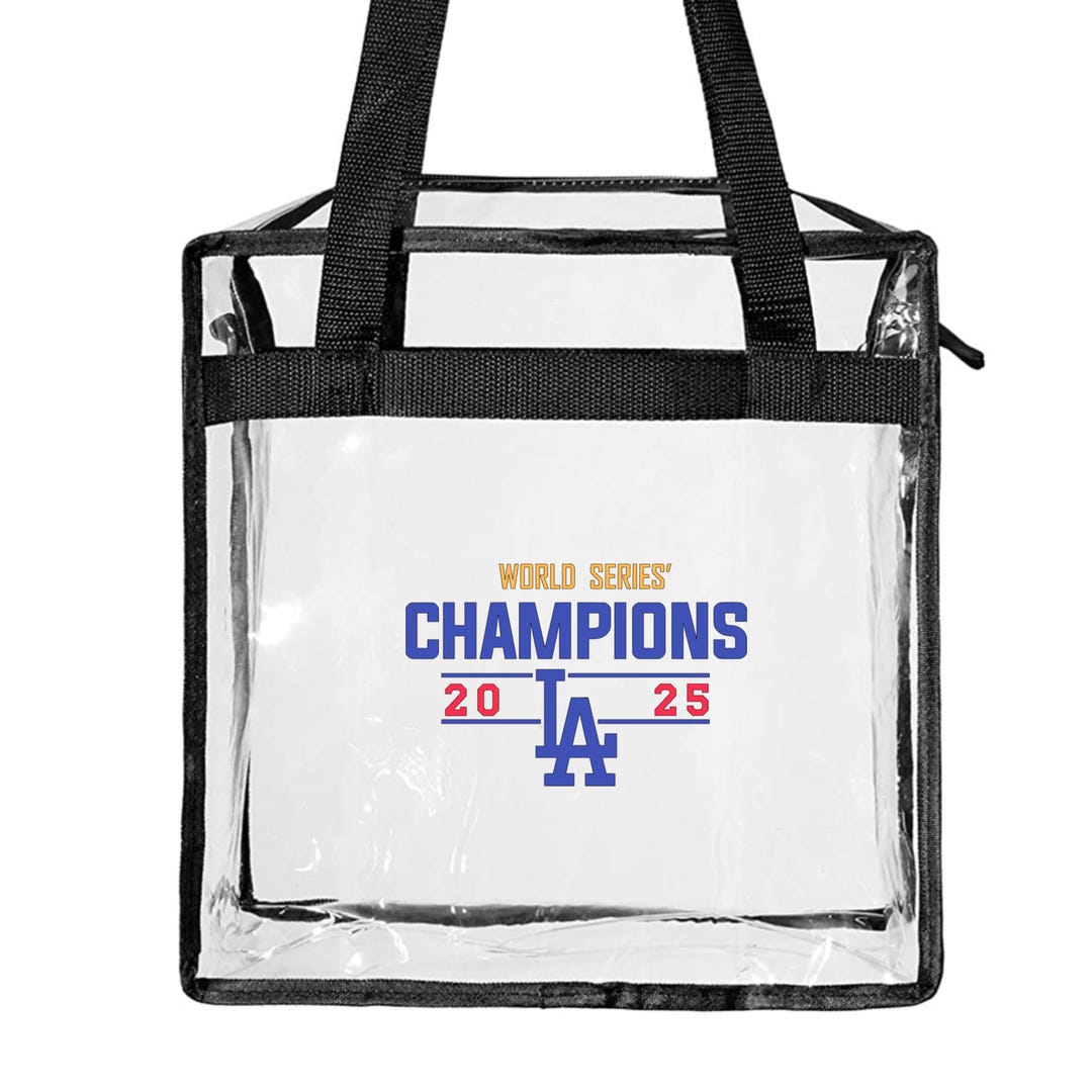 Dodgers Clear Bags Stadium Approved Clear Tote Bag With Zipper