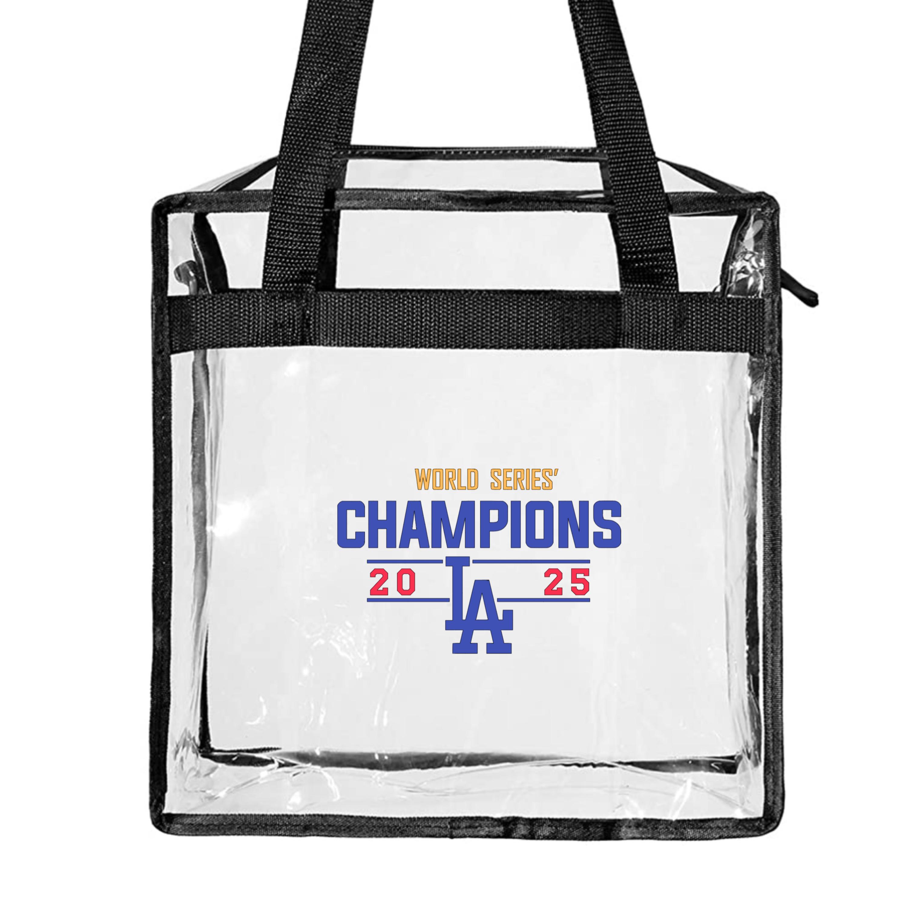 Dodgers Clear Bags Stadium Approved Clear Tote Bag With Zipper