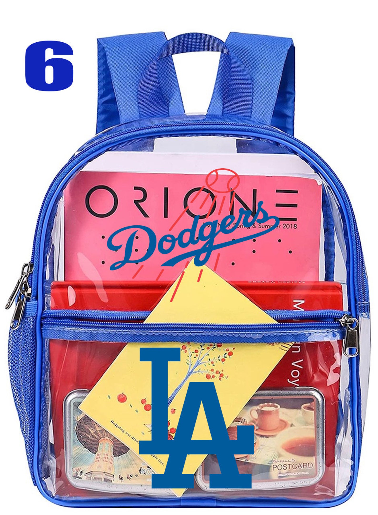 CUSTOM Dodgers Clear bags Stadium Approved Clear mini backpack Etsy